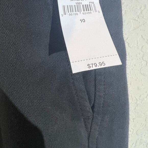 Gap Twill Khaki Pants Women's Size 10 Navy Straight Leg Mid Rise NWT - Picture 3 of 7